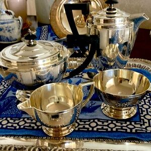 Four Piece Art Deco Tea Set Walker & Hall